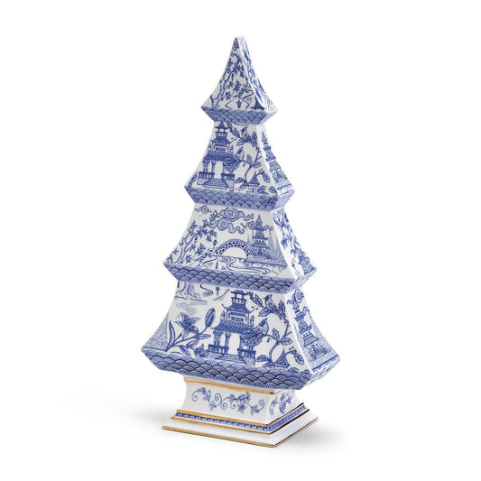 Two's Company- Canton Blue and White Christmas Tree