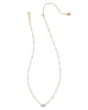 Kendra Scott - Necklace -  Mini Elisa Gold Enamel Frame Short Pendant - Periwinkle Illusion