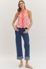 Entro - Top - Sleeveless - Scallop Hem - Coral - Findlay Rowe Designs