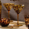 Martini Glass - 7oz Tortoise Print
