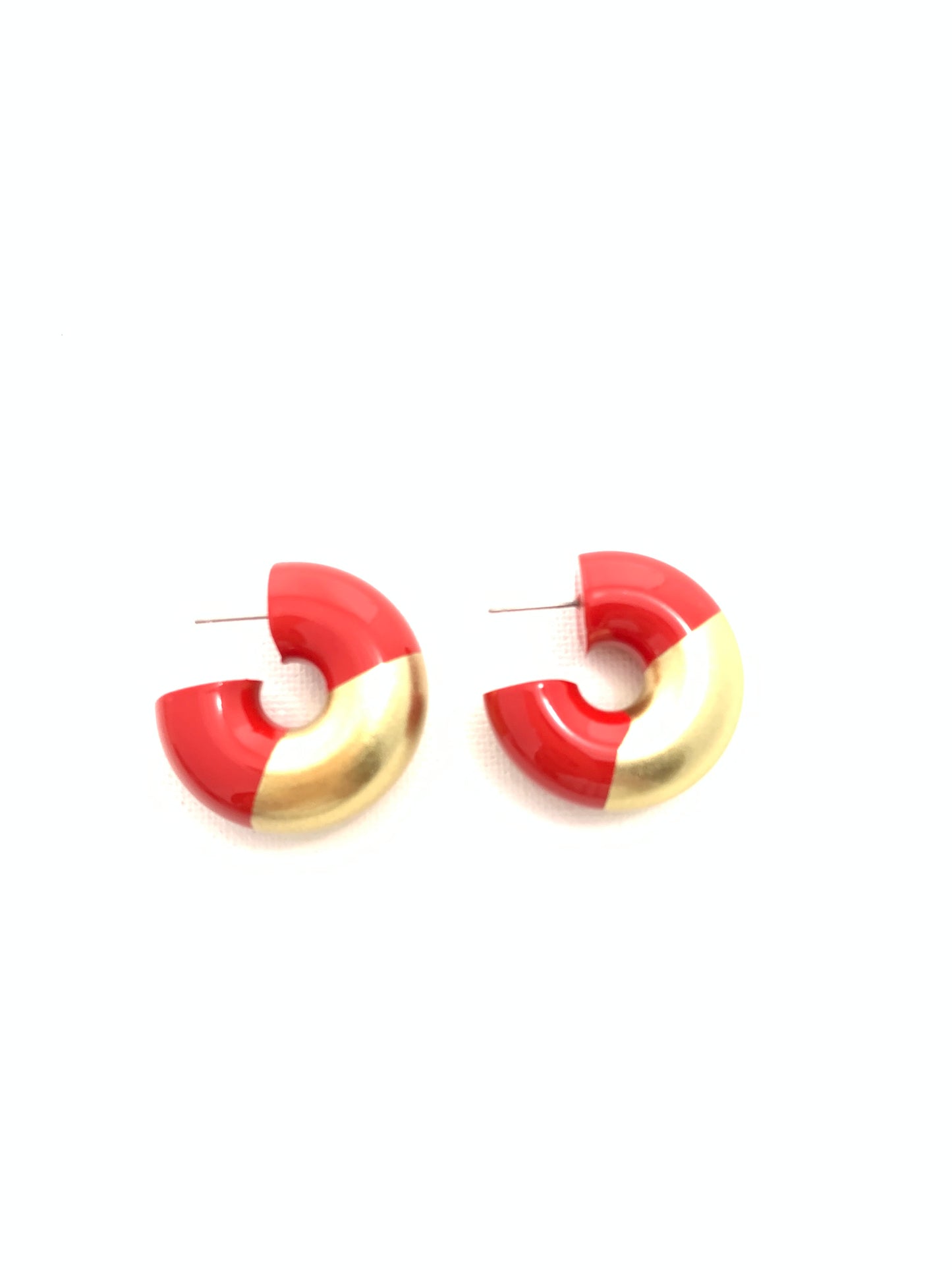 Accessory Jane - Earring - Bubble Hoop - Red