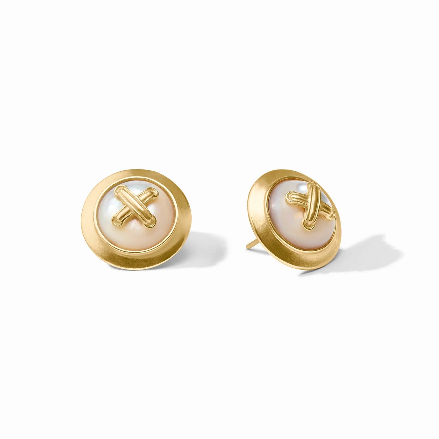 Julie Vos - Earrings - Essex Stud - Mother of Pearl