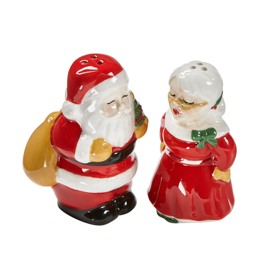 Salt and Pepper Set - Kissing Claus