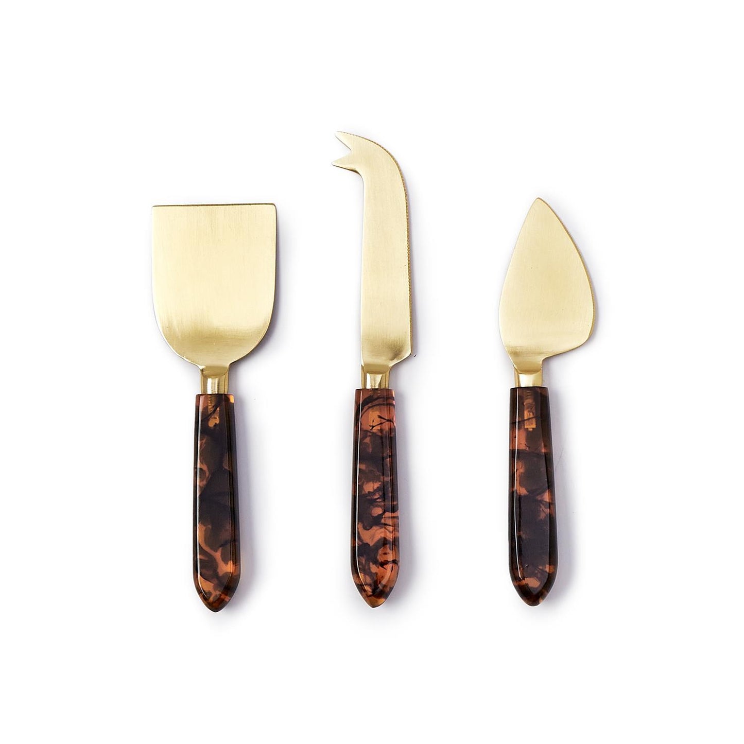 Cheese Knives in Gift Box - Tortoise Swirl - Set of 3