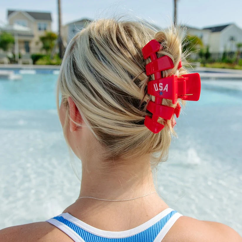 Teleties - Classic Large Hair Clip - USA - Red - Findlay Rowe Designs