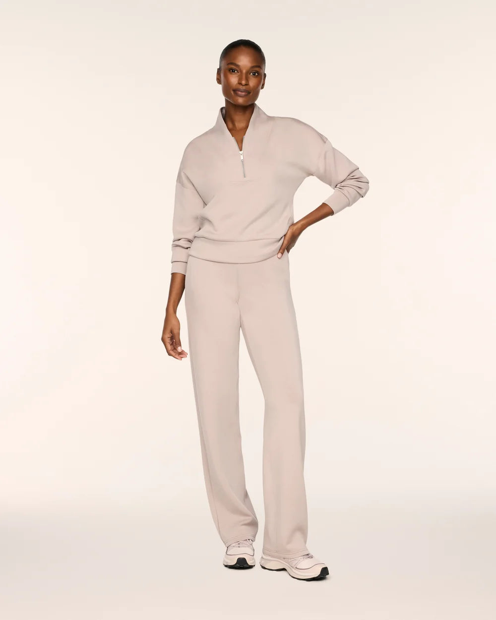 SPANX - AirEssentials Wide Leg Pant - Mushroom