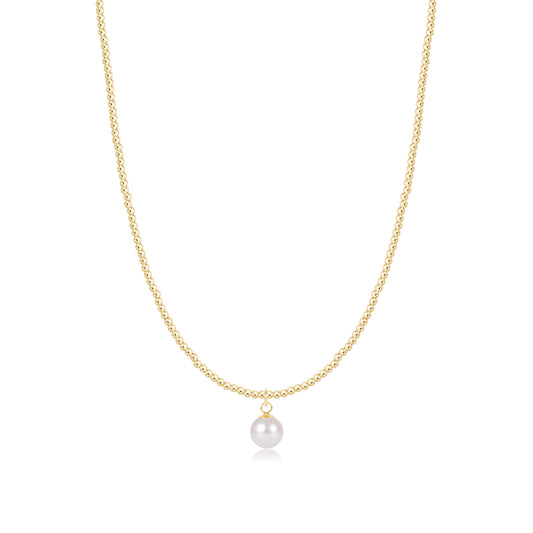 Enewton - 17" Choker Beaded - Classic Gold 2mm - Classic Pearl 8mm Charm - Findlay Rowe Designs