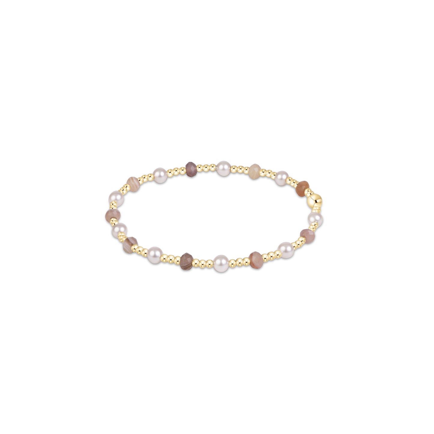 Enewton - Extends - Sincerity Gemstone & Pearl 4mm Bracelet - Botswana Agate