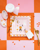 Paper Plate - Ghoul Gang 9in - Orange Checkered