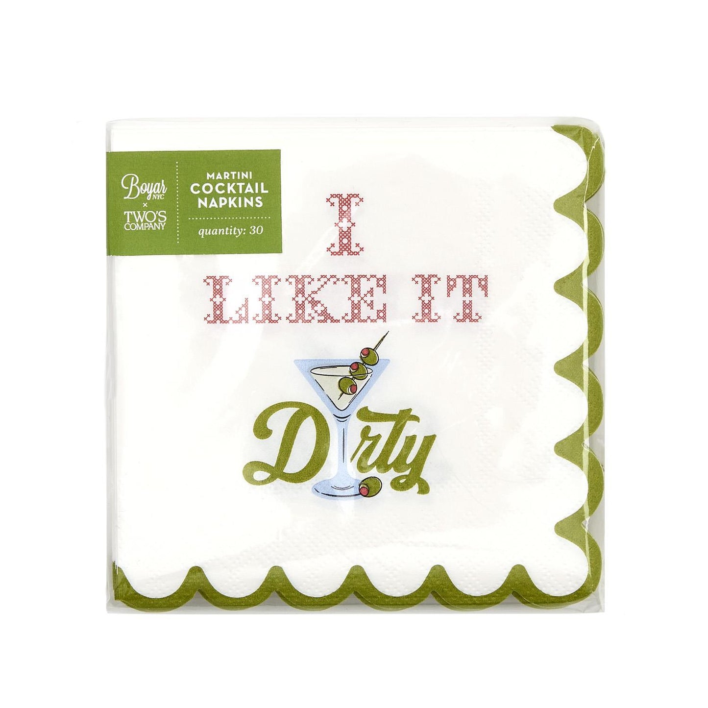 Cocktail Napkin - Martini - I Like it Dirty - Findlay Rowe Designs