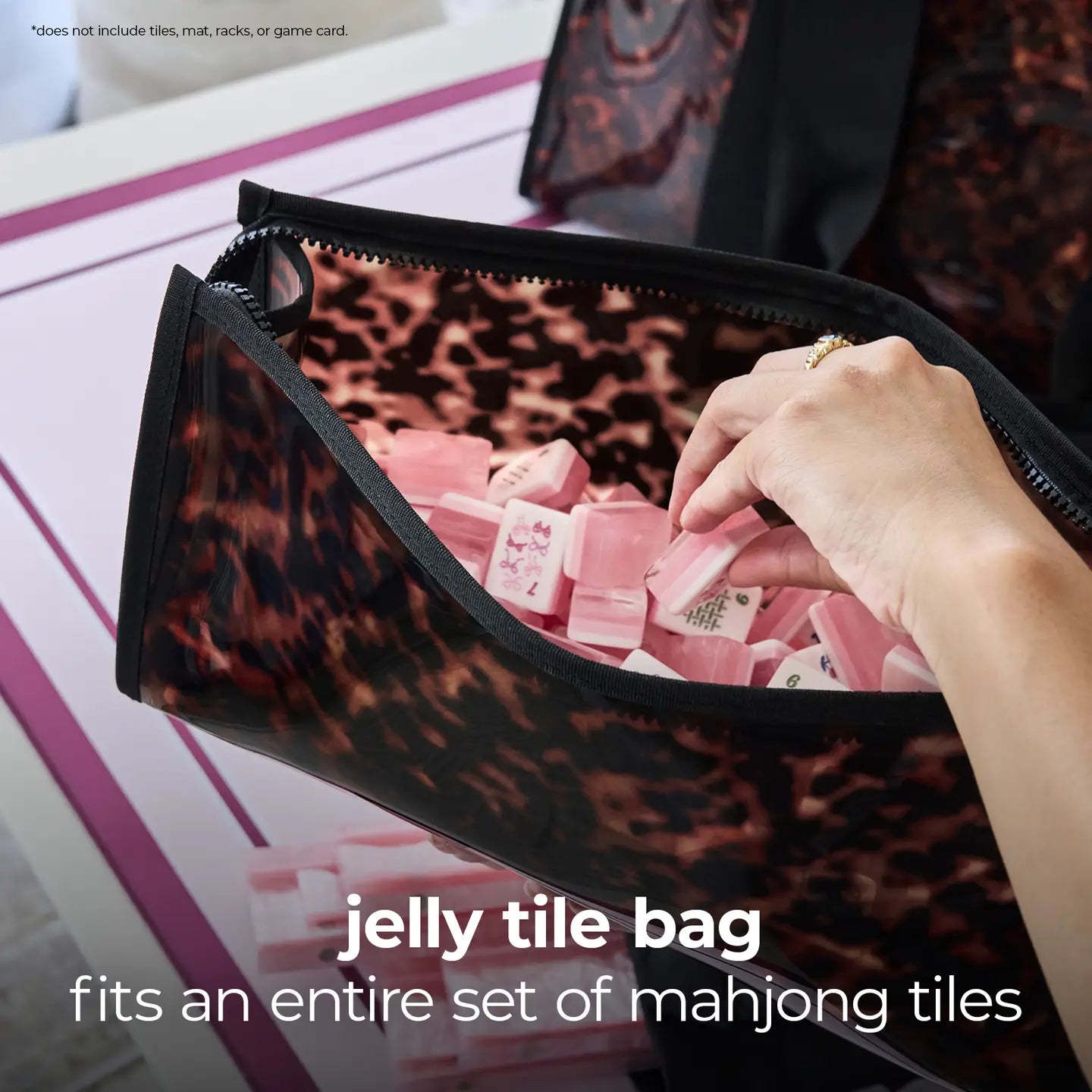 Case-Mate - Jelly Tote - Mahjong 4pc Set - Tortoiseshell
