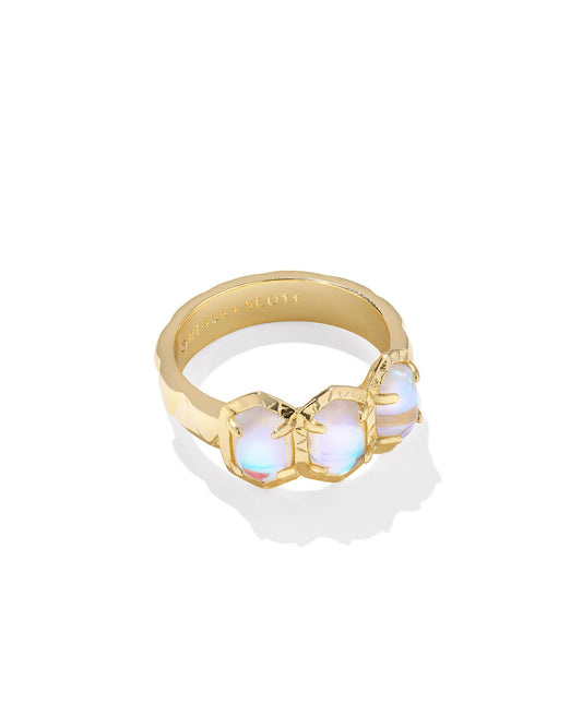 Kendra Scott - Ring - Daphne Gold Band Ring - Dichroic Glass - Size 7 - Findlay Rowe Designs
