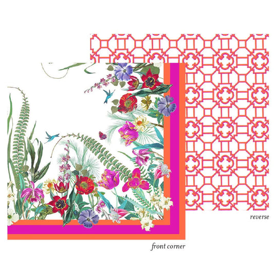 Caspari - Tablecloth - La Dolce Vita - Fuchsia & Orange - Findlay Rowe Designs