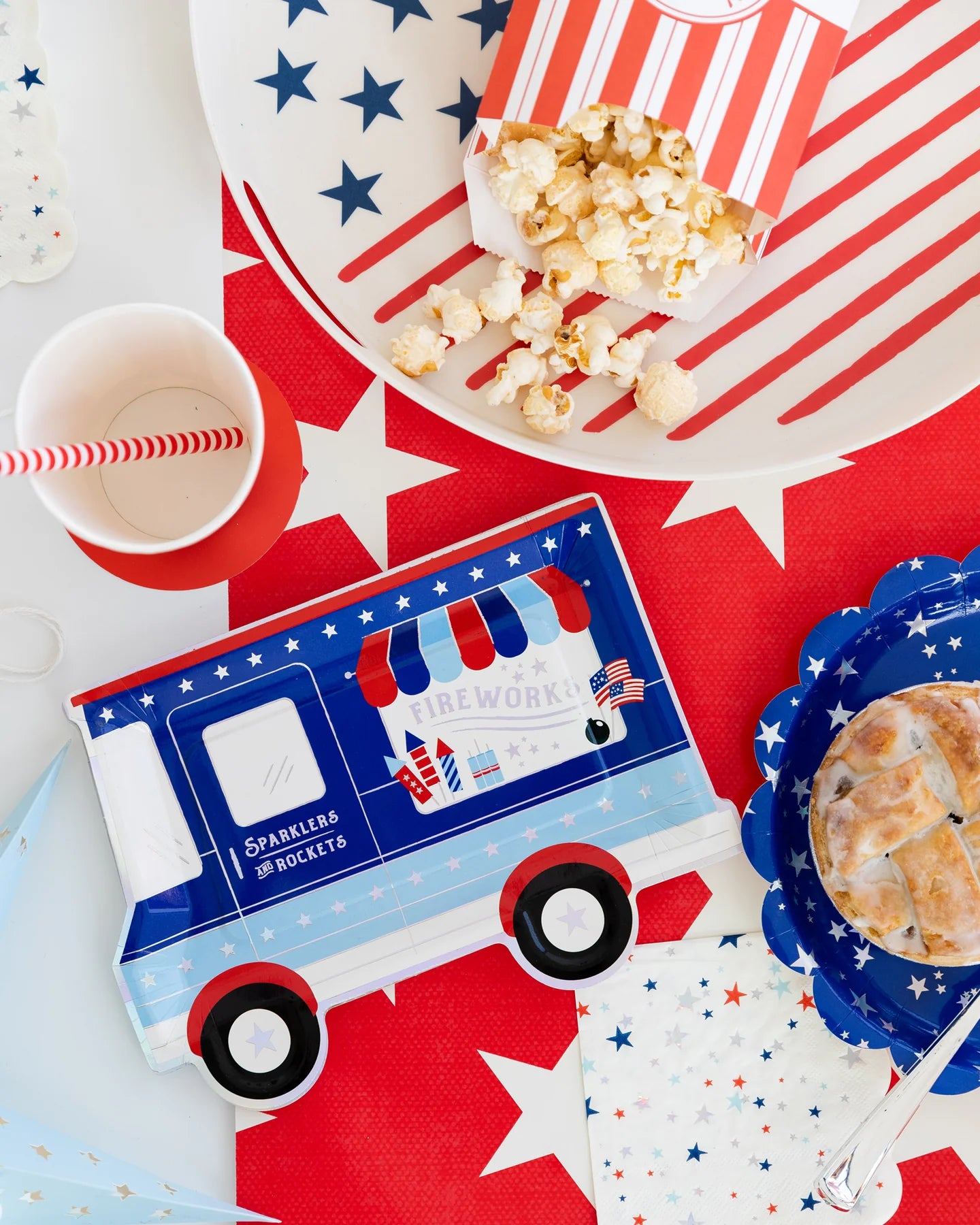 Paper Plate - Firework Truck - 8count