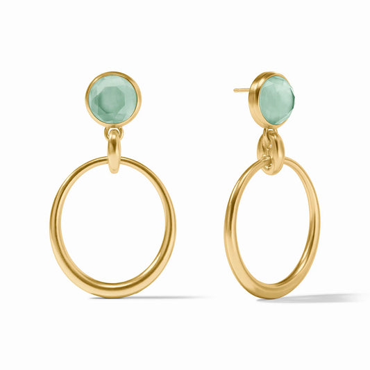 Julie Vos - Earrings - Laguna Statement - Iridescent Aquamarine Blue - Findlay Rowe Designs