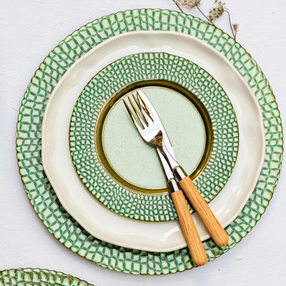 Vietri - Charger Plate - Pelli Glass - Green - Findlay Rowe Designs