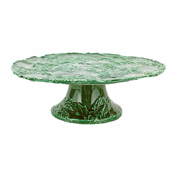 Vietri - Cake Stand - Lastra Holiday Green Figural