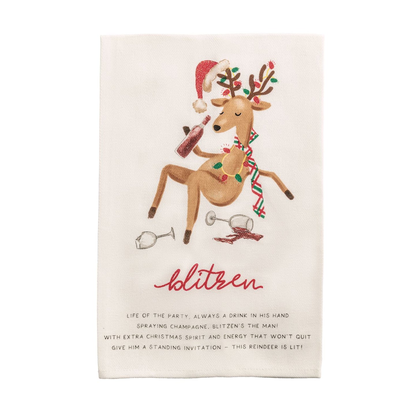 Mud Pie - Christmas Towel - Reindeer Poem