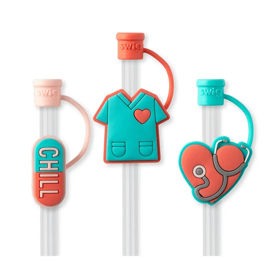 Swig - Straw Toppers - Scrub Life - Findlay Rowe Designs