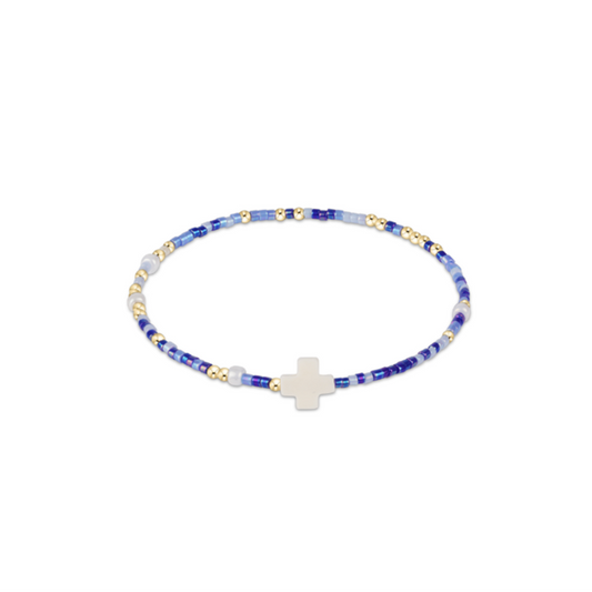 Enewton - Egirl Hope Unwritten Signature Cross Bracelet -  Is A Smurf's Butt Blue? - Findlay Rowe Designs