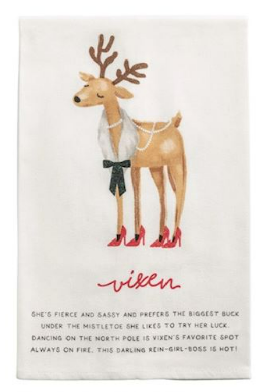 Mud Pie - Christmas Towel - Reindeer Poem