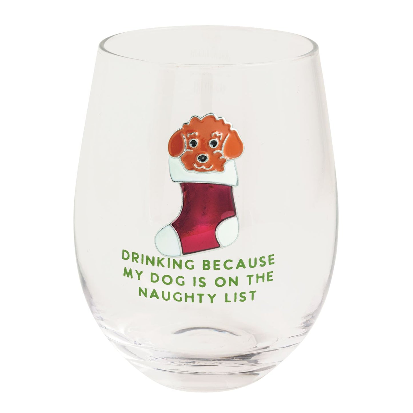 Mud Pie - Stemless Wine - Christmas Dogs - Findlay Rowe Designs