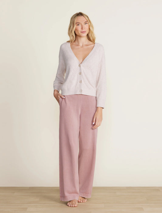 Barefoot Dreams - CozyChic Lite®  - Diamond Pointelle Cardigan - Chai - Findlay Rowe Designs