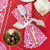 Vietri - Cloth Napkins - Damask Red - Set of 4