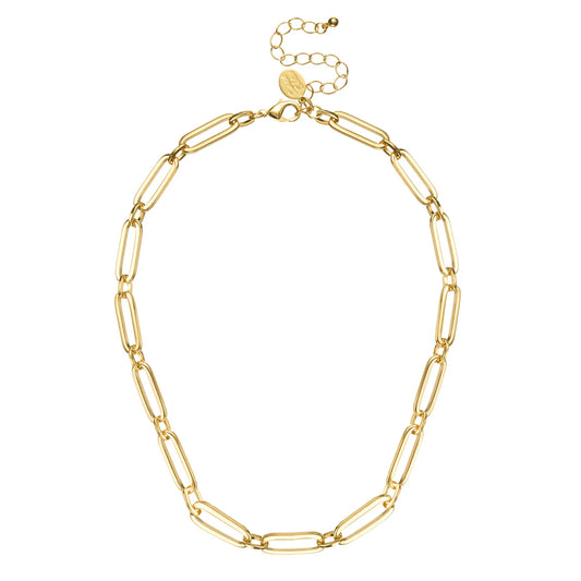 Susan Shaw - Necklace - Mixed Link Paperclip - Gold - Findlay Rowe Designs