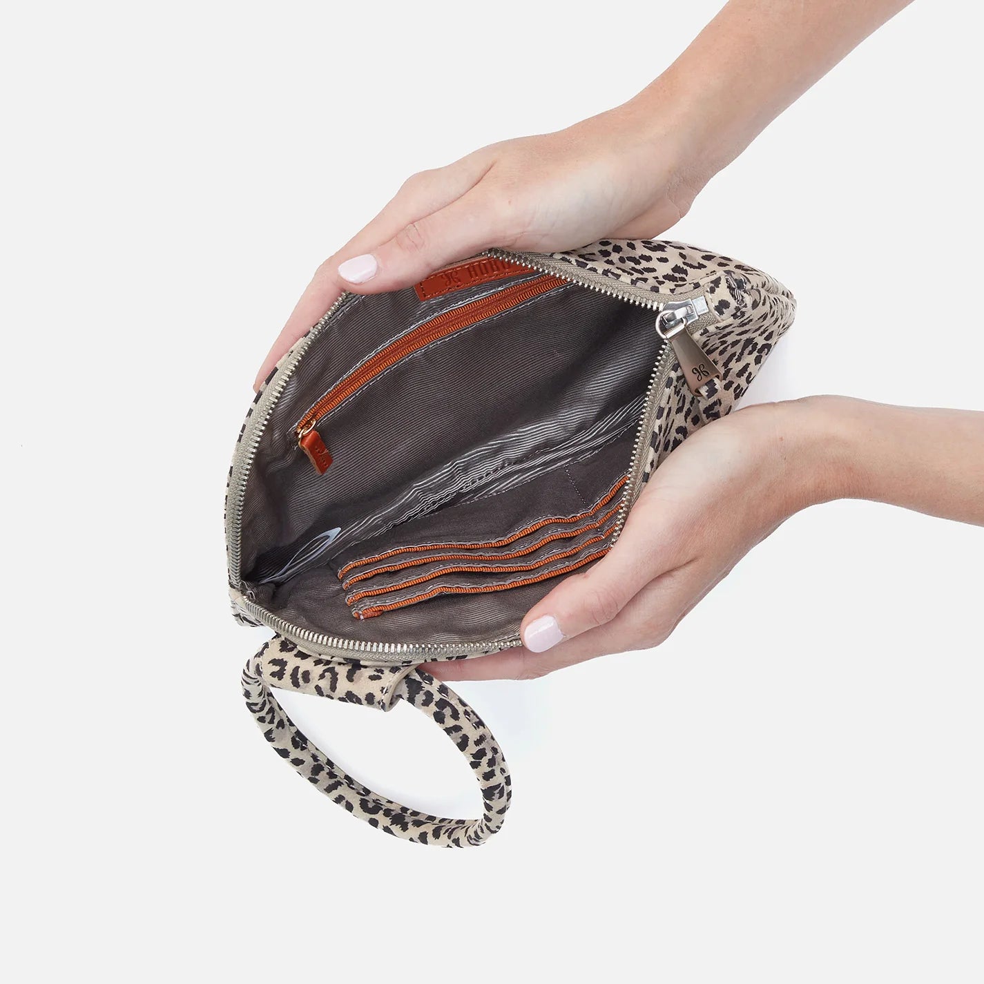 Hobo -Sable Wristlet  In Leopard