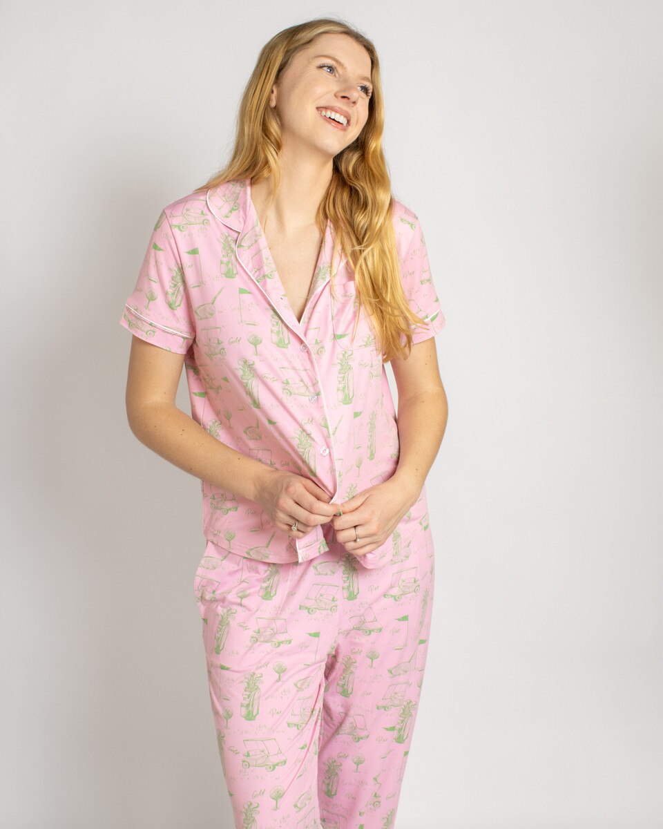 Royal Standard - Sleep Pants - On Par - Pink Green - Findlay Rowe Designs