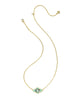 Kendra Scott - Necklace - Abbie Medallion Gold Short Pendant - Abalone Sea Green Mix - Findlay Rowe Designs