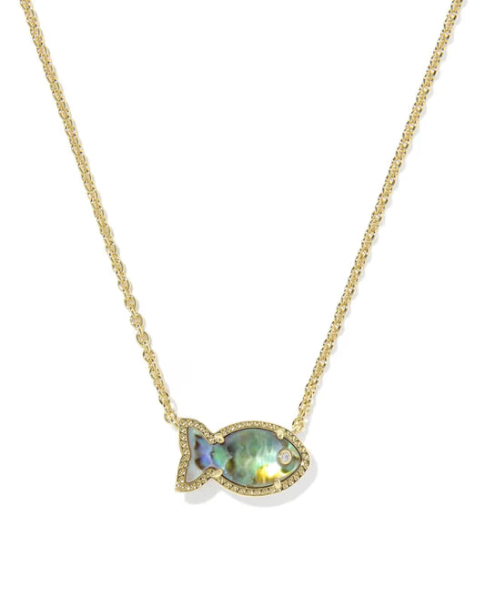 Kendra Scott - Necklace -     Parker Fish Gold Short Pendant - Findlay Rowe Designs