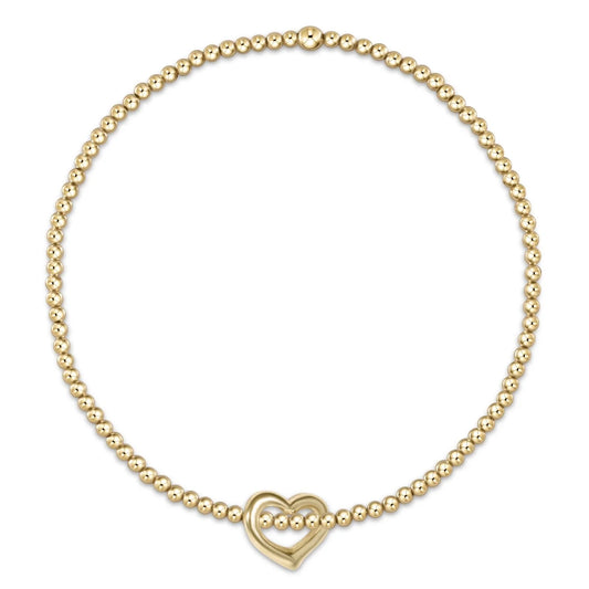 Enewton - Egirl - Classic Gold 2.5mm Bead Bracelet - Love Gold Charm - Findlay Rowe Designs