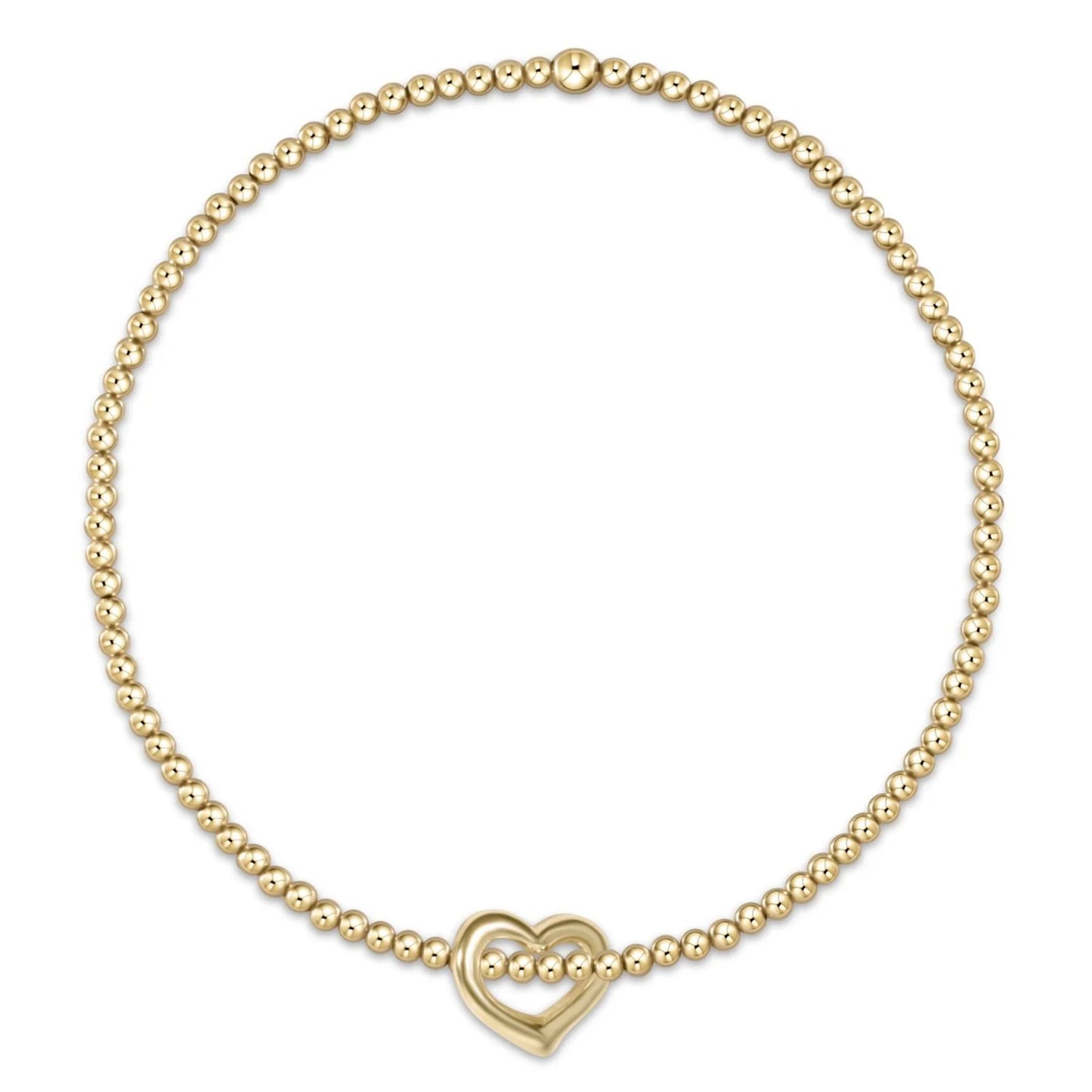 Enewton - Egirl - Classic Gold 2.5mm Bead Bracelet - Love Gold Charm - Findlay Rowe Designs