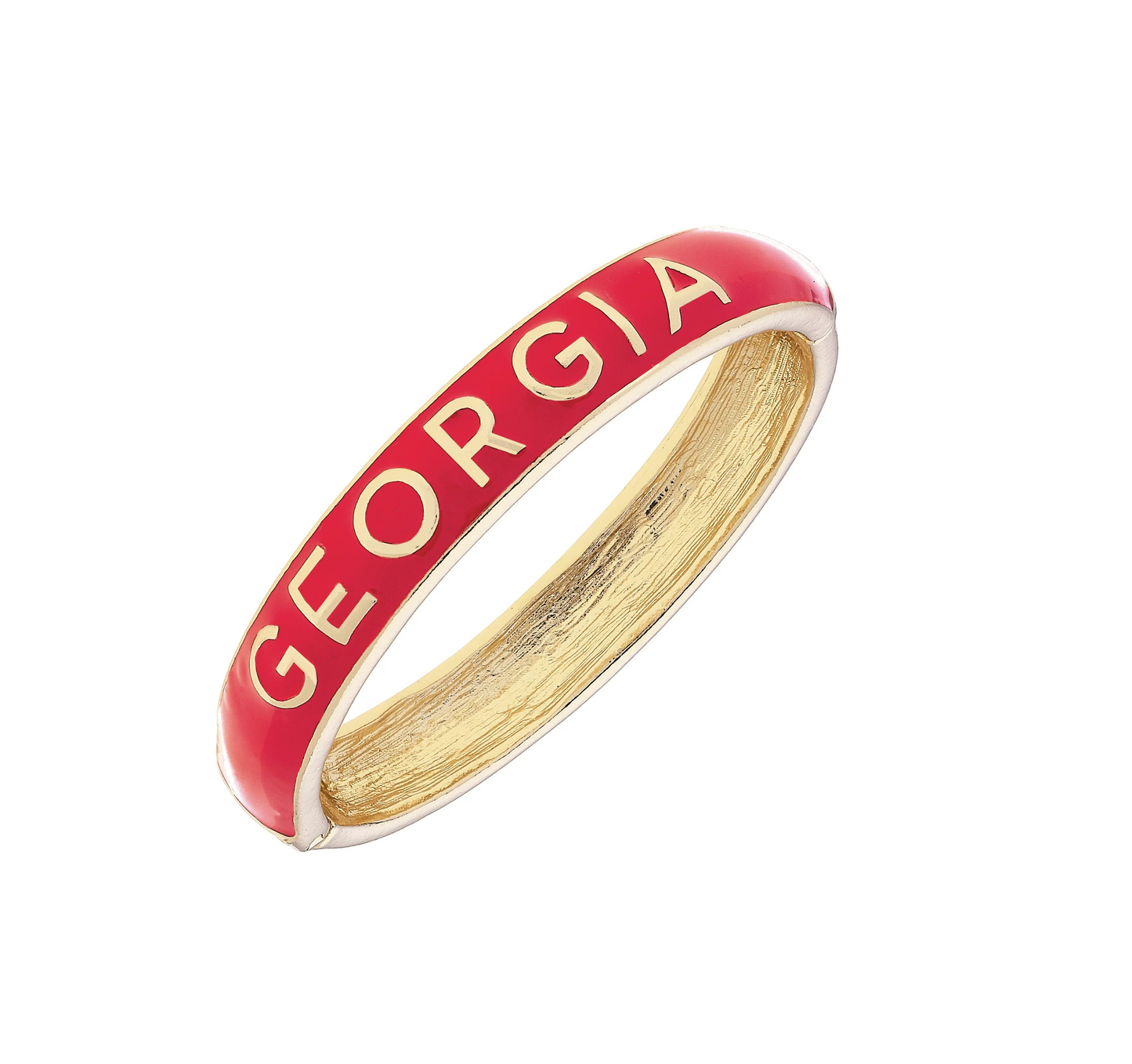 Canvas - Bracelet - Hinge Bangle Georgia - Red - Findlay Rowe Designs