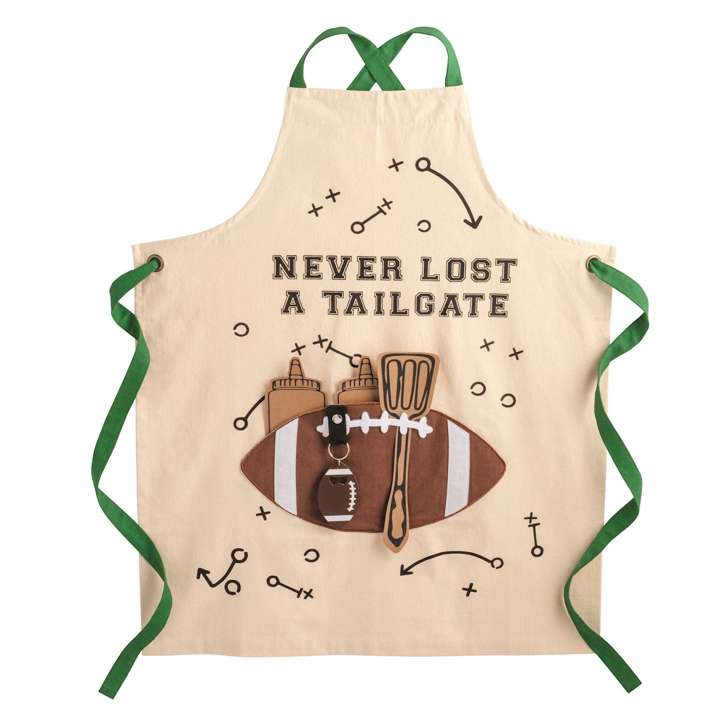 Mud Pie -  Pocket Apron - Football