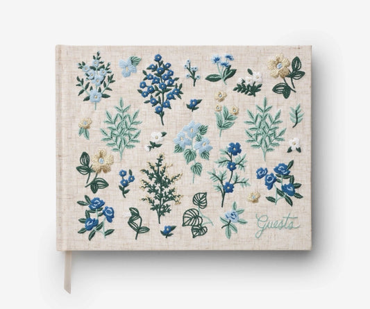 RIFLE PAPER- WILDWOOD EMBROIDERED GUESTBOOK