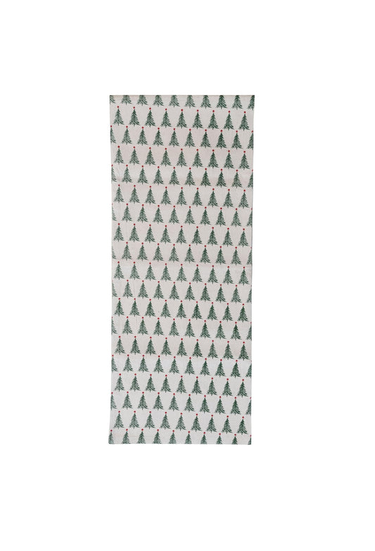 Table Runner - Stonewashed Christmas Trees
