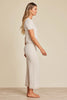 Barefoot Dreams - CozyChic Lite Pointelle Short Sleeve - Stone / Pearl - Findlay Rowe Designs