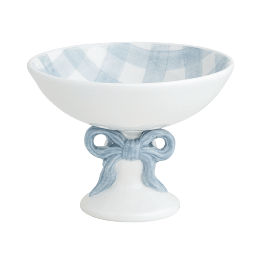 Mud Pie - Candy Dish - Blue Gingham Bow