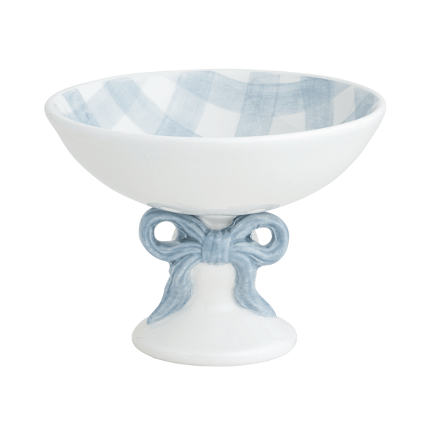 Mud Pie - Candy Dish - Blue Gingham Bow