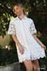 Dress - Floral Lace Button Down - Off White - Findlay Rowe Designs