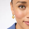 Julie Vos - Earring - Honeybee Hoop & Charm - Cubic Zirconia