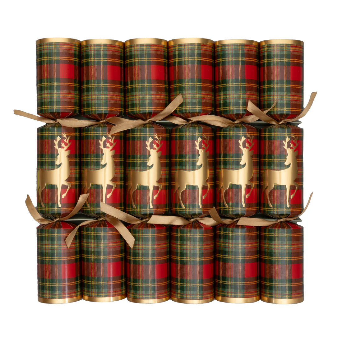 Caspari - Celebration Crackers - Reindeer Tartan