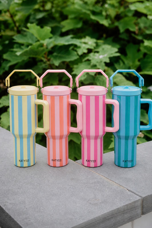 Katydid - Tumbler 40oz - Cabana Stripe - Findlay Rowe Designs