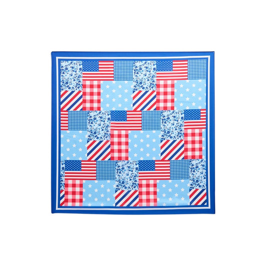 Shiraleah - Scarf - Flag Patchwork - Blue
