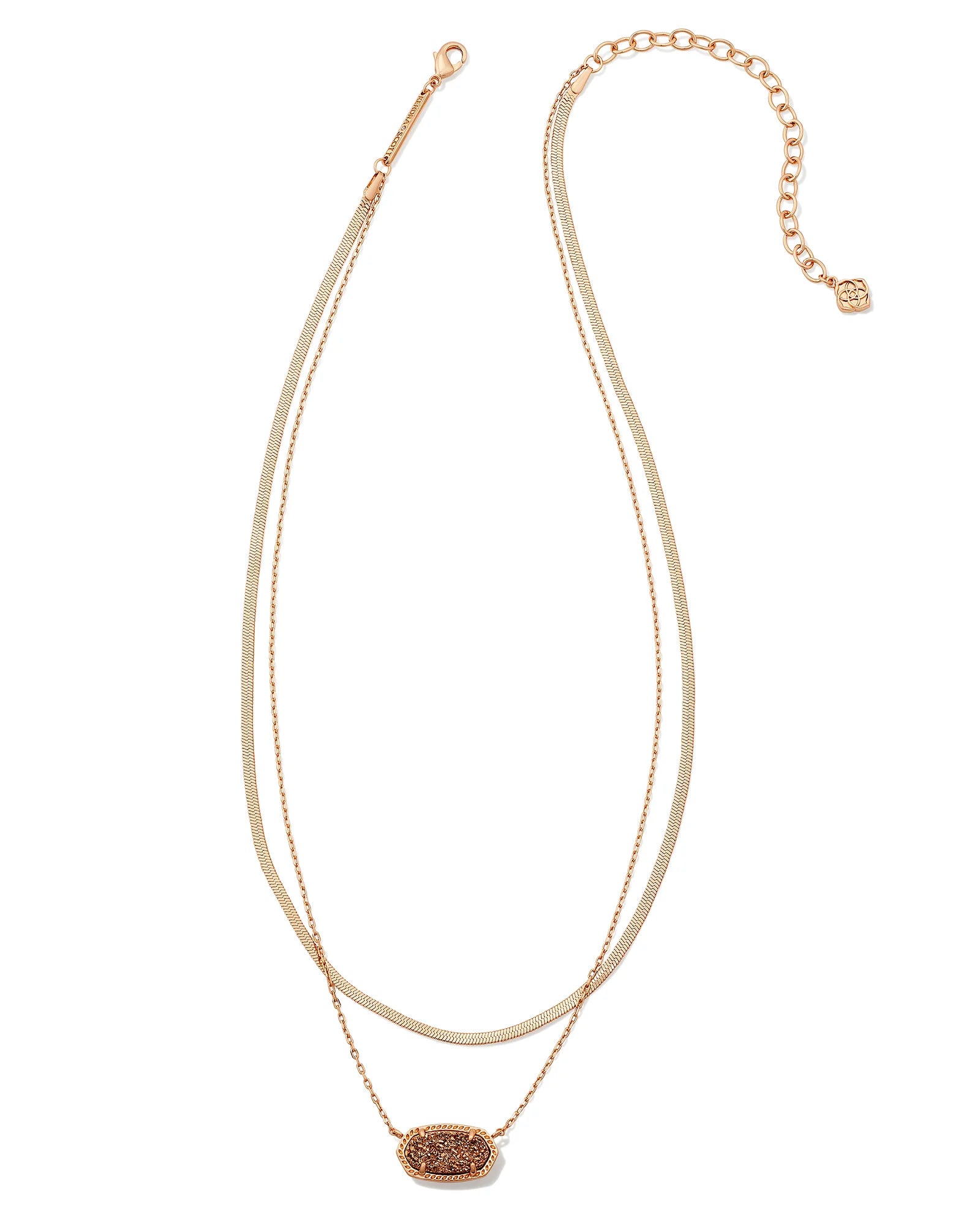 Kendra Scott | Elisa Herringbone Gold Multi Strand Necklace in Iridesc