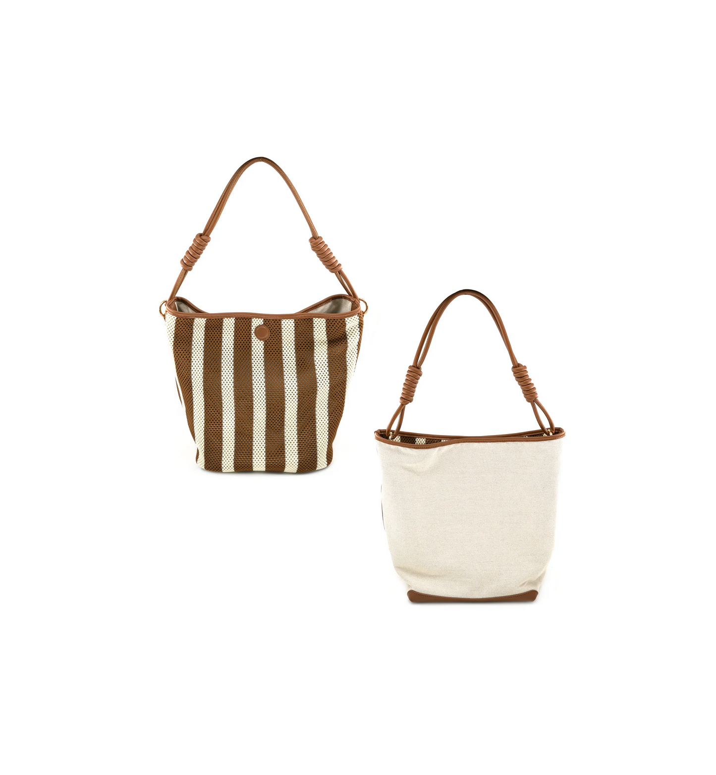 B&C Bags - Lisboa Bag - Tan Stripe Reversible - Findlay Rowe Designs