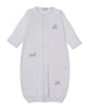 Kissy Kissy - Convertible Gown - Safari Party White Blue - 0-3M
